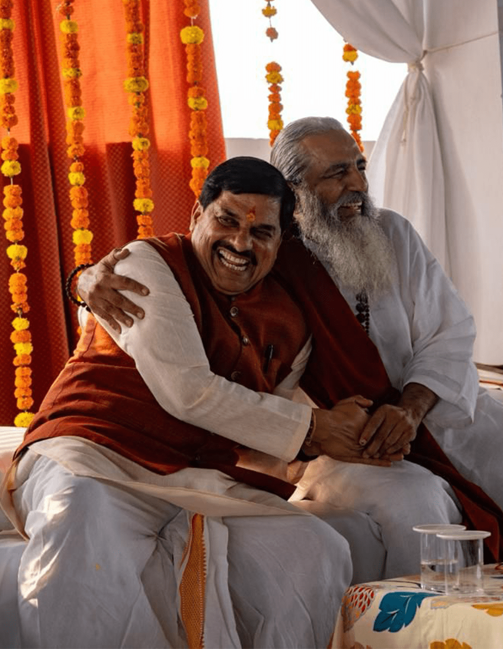 Guruji with Chief Minister Mohan Yadav